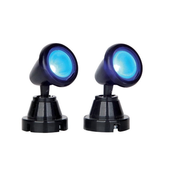Round Blue Spotlights