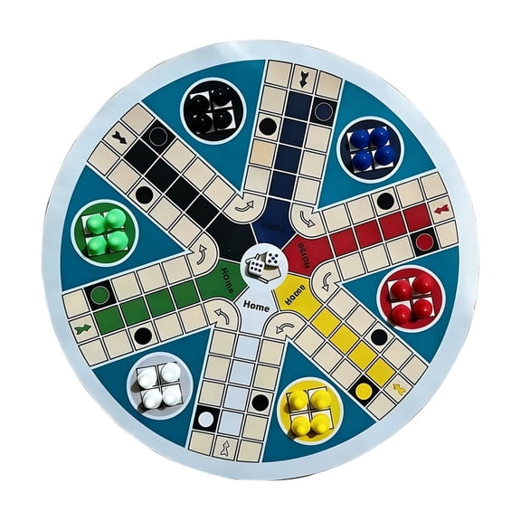 Round Board Game, Strategy Game, Colorful Family Game Night Activity with Game Board and Playing Pieces Multicolor