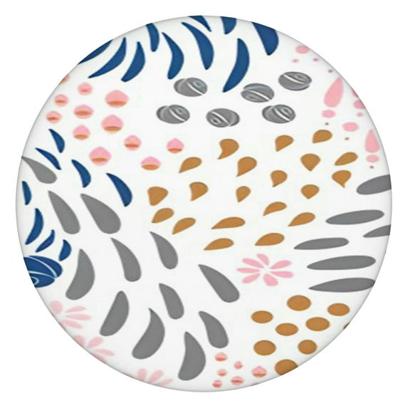 Round Boho Tablecloth Waterproof Oxford Fabric with Elastic Hem, Fits 45-52” Table, Ideal for Gifting and Family Use