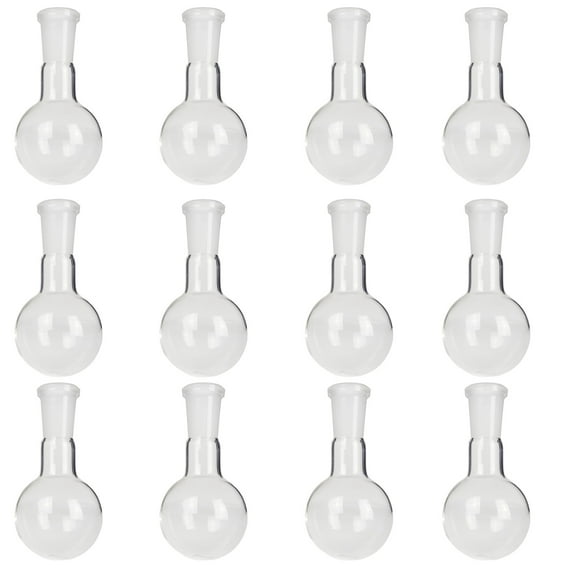 Round-Bottom Boiling Flask, 24/40 Ground Glass Joint, 125ml, Pack of 12