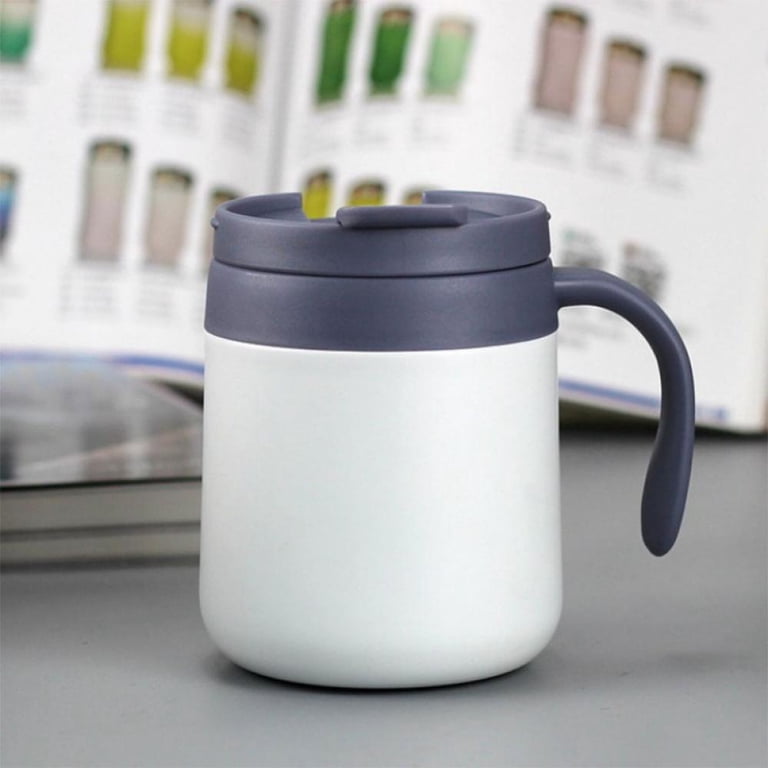 Round Bottom Business Coffee Thermal Mug With Handle, 350ml Travel Flat  Bottom Glass Keeps Coffee, Tea, Drinks Hot Or Chilled - Walmart.com