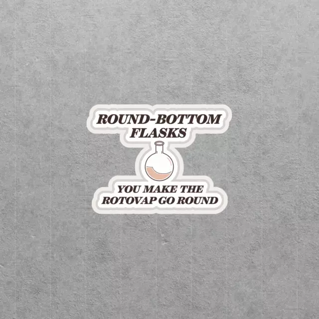 Round-Bottom Flasks Sticker Chemistry Pun Science Lab Phone Decal Water ...