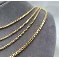 thumbnail image 1 of Round Box Chain Gold Plated Stainless Steel Necklace Men Women 16"-32", 1 of 4