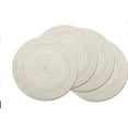 thumbnail image 1 of Round Braided Placemat, 15 Inch Non-Slip Table Mat Set of 4 for Dining Kitchen, Washable Cotton & Polypropylene Blend, Heat Resistant Decor Clearance!, 1 of 9