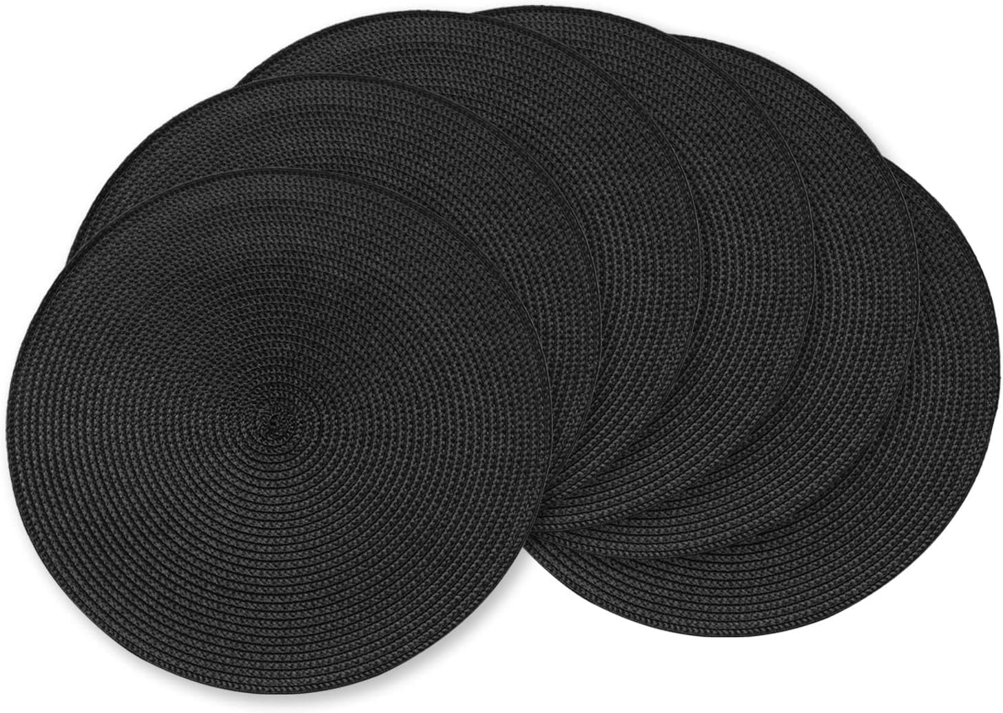 Round Braided Placemats - 15 Inch Round Table Mats for Dining Tables ...