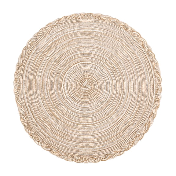 Round Braided Placemats, 7 inch, Washable Cotton Polyester Braided Kitchen Table Placemats, Woven Heat Resistant Non-Slip Kitchen Table Mats, Multi Color Tea Mats for Home Wedding Party
