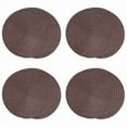 thumbnail image 1 of Round Braided Placemats Set of 24 Table Mats for Dining Tables Woven Washable Non-Slip Place Mats 15 Inch(Brown), 1 of 7