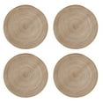 thumbnail image 1 of Round Braided Placemats Set of 4 Attractive Washable Round Placemats for Kitchen Table 15 inch Round Table Mats (Coffee, 4), 1 of 1