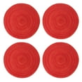 thumbnail image 1 of Round Braided Placemats Set of 4 Attractive Washable Round Placemats for Kitchen Table 15 inch Round Table Mats (Red, 4), 1 of 1