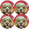 thumbnail image 1 of Round Braided Placemats Set of 4,Cute Dog Washable Dining Table Durable PVC 15 Inch Non-Slip Heat Resistant Place Mats for Table Decor Home Decor, 1 of 7