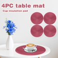 thumbnail image 1 of Round Braided Placemats Set of 4, Washable Heat Resistant Cotton Polyester Circle Place Mats for Kitchen Dining Table(15Inch,Red), 1 of 5
