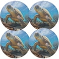 thumbnail image 1 of Round Braided Placemats Set of 6,Sea Turtle Washable Dining Table Durable PVC 15 Inch Non-Slip Heat Resistant Place Mats for Table Decor Home Decor, 1 of 7