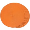thumbnail image 1 of Round Braided Placemats Set of 6 Table Mats for Dining Tables Woven Washable Non-Slip Place mats 15 inch for Fall Decor(Orange,6pcs), 1 of 6