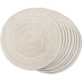 Round Braided Placemats Set of 8 Place mats for Dining Tables Woven ...