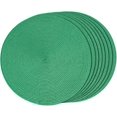 Round Braided Placemats Set of 8 Table Mats for Dining Tables Woven ...