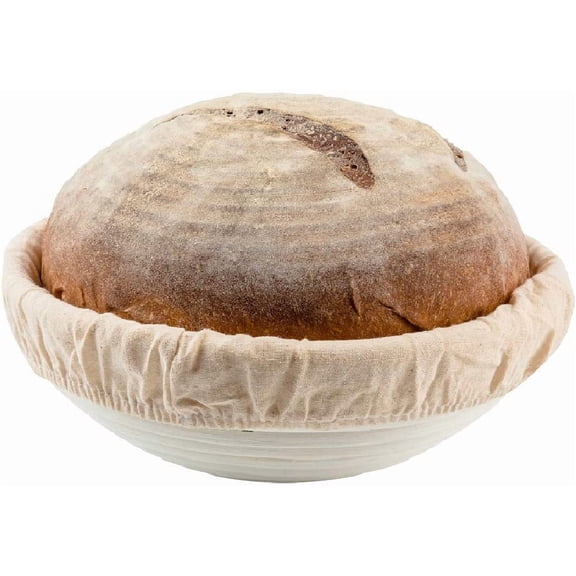Round Bread Banneton Proofing Basket & Liner Brotform Dough Rising Rattan Handmade rattan bowl
