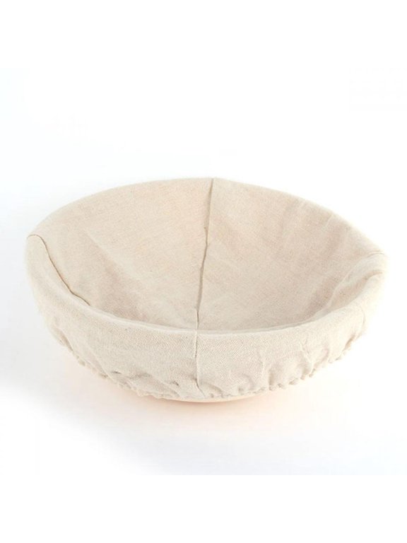 Round Bread Dough Proofing Rising Rattan Handmade Basket with Linen Liner Cloth
