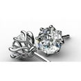 thumbnail image 1 of Round Brilliant 3.50 CT Solid Diamond Stud Earring, 14K White Gold, 1 of 1