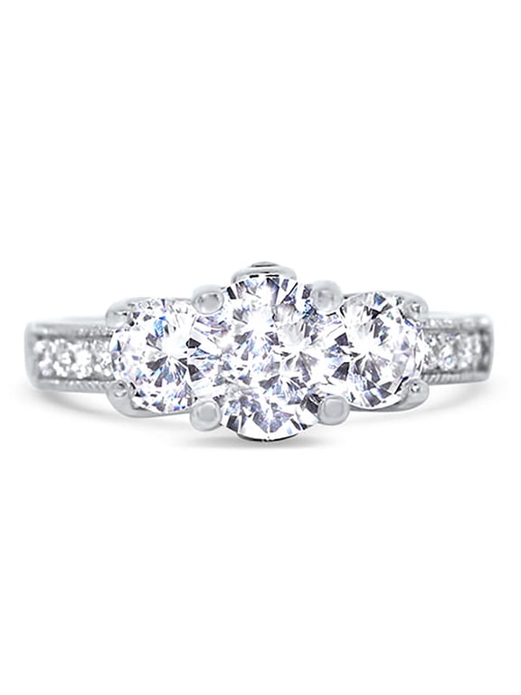 CZ Engagement Promise Ring for Women Size 7