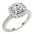 thumbnail image 1 of Round Brilliant Cushion Halo Diamond Engagement Ring 1.15 CT TW 18K White Gold (G,SI), 1 of 1