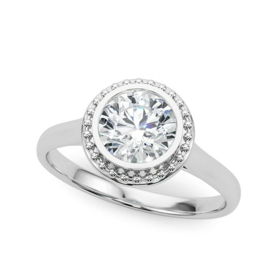 Round Brilliant Cut Solitaire Engagement Ring 10K Rose Gold