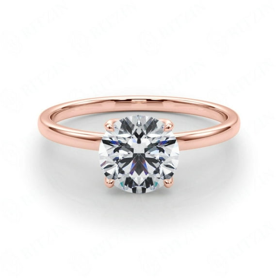 Round Brilliant Cut Solitaire Engagement Ring 18K Yellow Gold