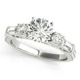 thumbnail image 1 of Round Brilliant Cut Solitaire With Accents Engagement Ring 10K Rose Gold, 1 of 2