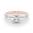 thumbnail image 1 of Round Brilliant Cut Solitaire With Accents Engagement Ring 10K White Gold, 1 of 3