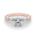 thumbnail image 1 of Round Brilliant Cut Solitaire With Accents Engagement Ring 14K Rose Gold, 1 of 4