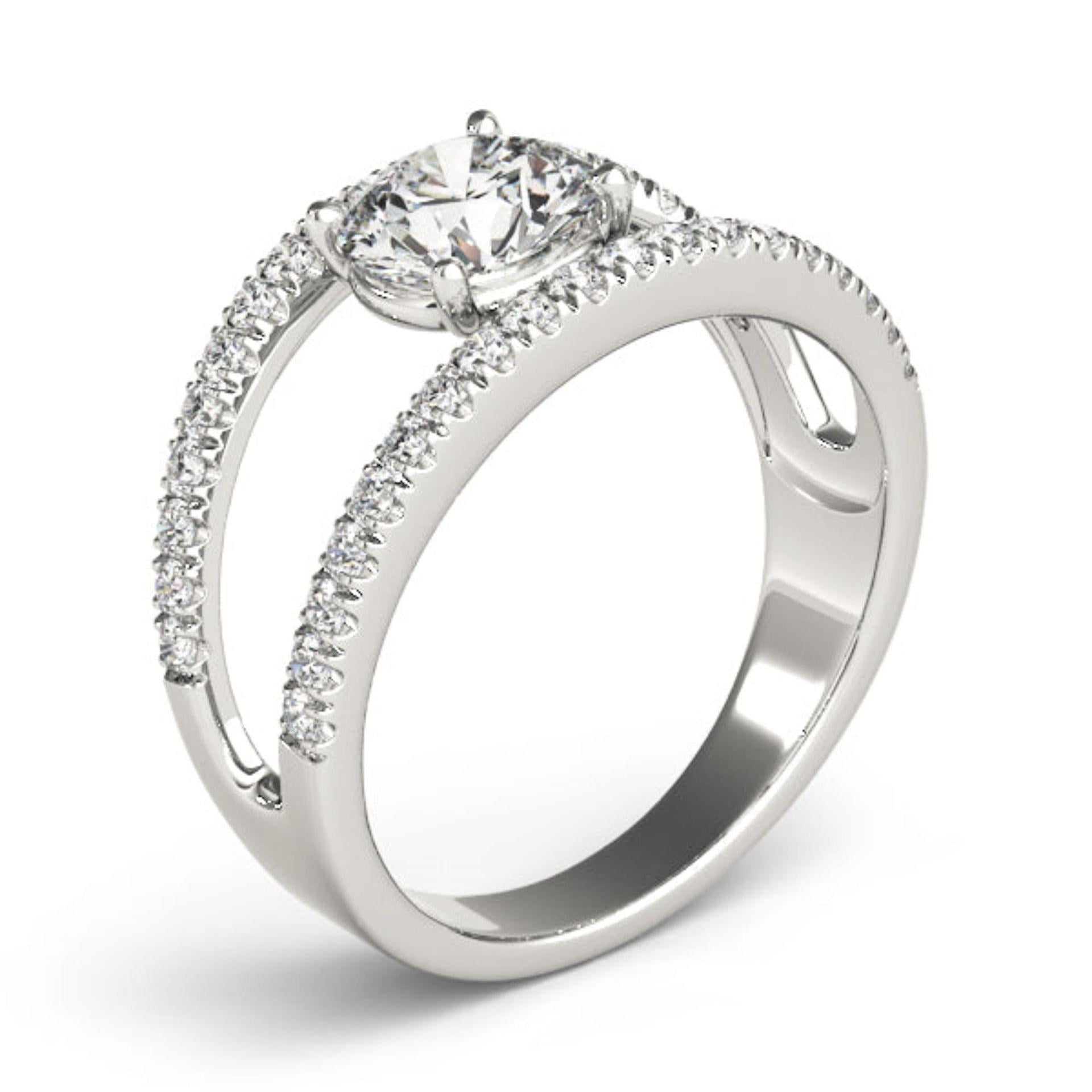 Round Brilliant Cut Unique Engagement Ring 10K Rose Gold - Walmart.com