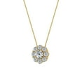 thumbnail image 1 of Round Brilliant Diamond Halo Pendant 14K Gold 1.20 carat total weight W/o Chain (G,I1), 1 of 4