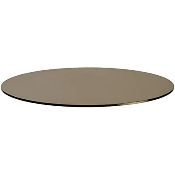 Round Bronze Tempered Glass 1/2" Thick Table Top (24")$$Furniture