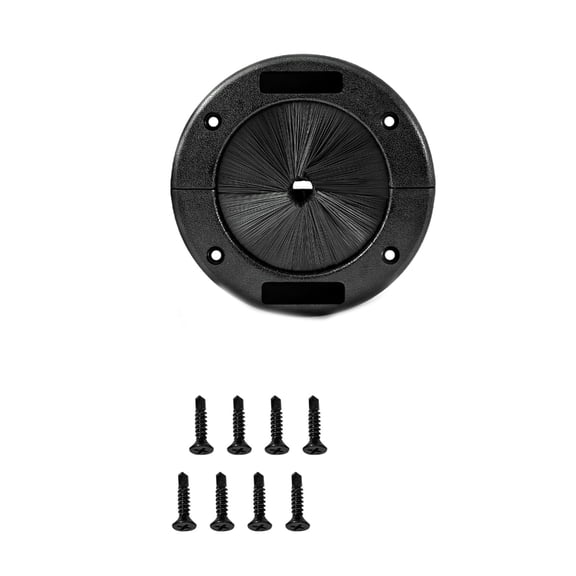 Round Brush Grommet Cable Pass Through Grommet with Dust & Airflow Protections