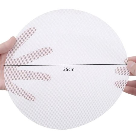 Round Bun Dumplings Silicone Steamer Mat Non-Stick Steamed Pad Buns Baking Pastry Dim Sum Mesh Household Bakeware Tools 35cm
