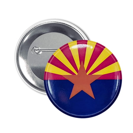 Round Button - State Flag Arizona - USA | Wearable Souvenir Pin, Travel Memorabilia, Collectible Accessory