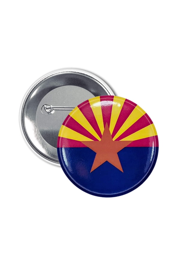 Round Button - State Flag Arizona - USA | Wearable Souvenir Pin, Travel Memorabilia, Collectible Accessory