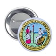 thumbnail image 1 of Round Button - State Seal North Carolina - USA | Wearable Souvenir Pin, Travel Memorabilia, Collectible Accessory, 1 of 9