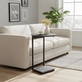 thumbnail image 1 of Round C-Shaped End Table - Small Space Sofa Side Table - Grey Finish, 1 of 7