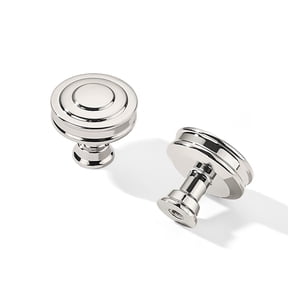 Round Cabinet Knobs Polished Nickel 1-1/4"(32mm)Hole Center 10 Pack