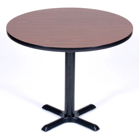 Round Cafe Breakroom Top in Walnut (48 in./Walnut)