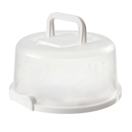 Round Cake Carrier Container Stand With Lid And Handle For Transport Storage Kitchen Transparent Portable Cake Box