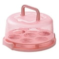 thumbnail image 1 of Round Cake Carrier with Lid, 10-Inch Portable Cake Holder & Cupcake Container, BPA-Free Cake Storage Box with Handles, Two-Sided Base for Dessert Cookies Nuts and Fruits, 1 of 4