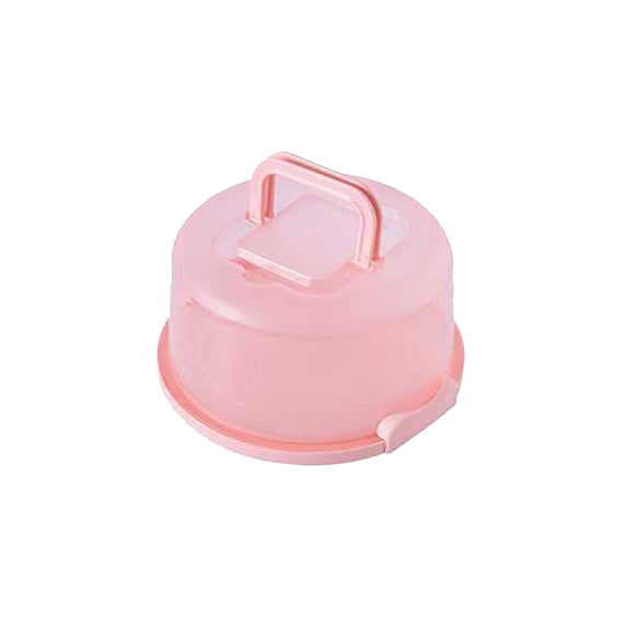 Round Cake Carrier with Lid and Handle, Two Sided Cake Holder Serves as Five Section Serving Tray, Plastic Cake Boxes, Cupcake Containers for Transport Pies Nuts Fruit Gifts