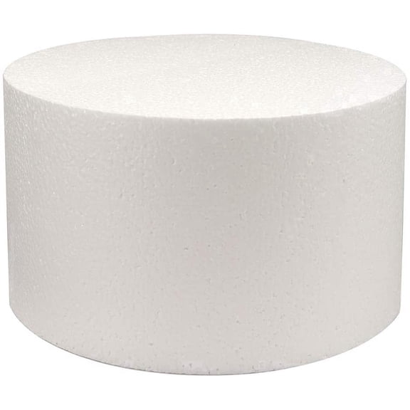 O'Creme Round Cake Dummy, 14" x 6", Polystyrene Foam Display for Cake Decorating Practice and Bakery Supplies