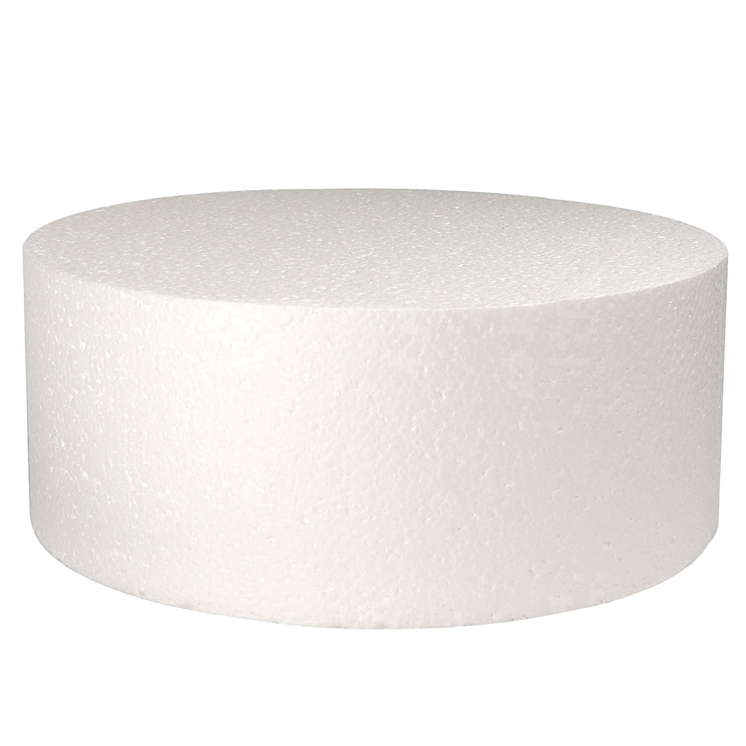 O'Creme Polystyrene Round Cake Dummy, 20" x 4" Foam Circle Display Form for Cake Decorating Practice and Bakery Supplies