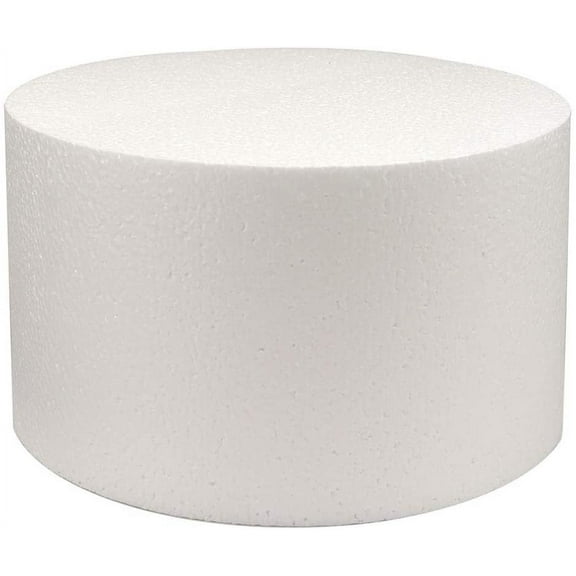 Round Cake Dummy, Styrene - 8 Inch Diameter x 6 Inch High