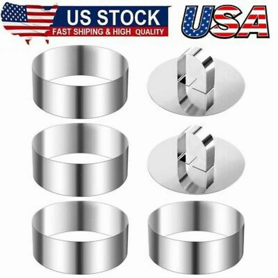 Round Cake Ring Mold,Stainless Steel Ring Molds For Cooking,Cookie Rings Baking