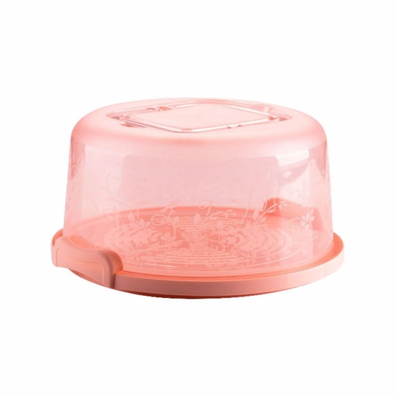 Round Cake Storage Box With Handle And Inner Tray