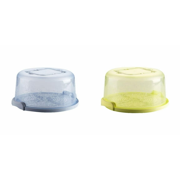 Round Cake Storage Box With Handle And Inner Tray