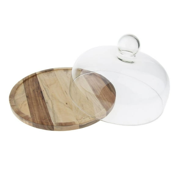 Round Cake Turntable Rotating Cake Stand Plate Baking Revolving Lid M with Lid